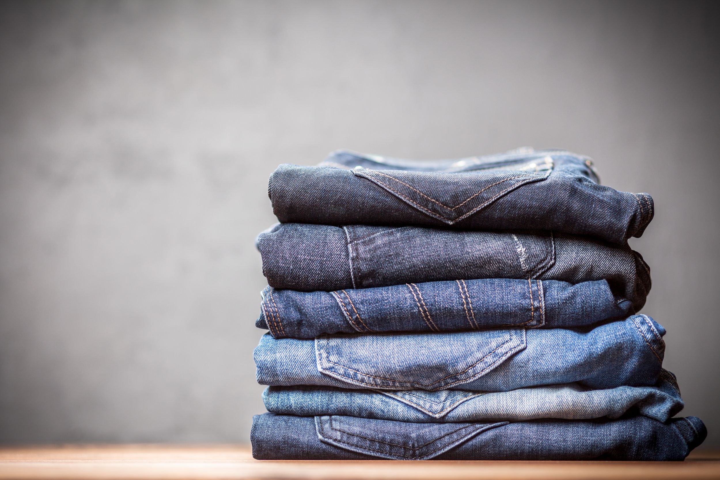 Folded Jeans Shutterstock 580135810
